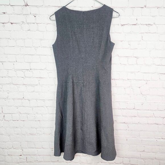 CALVIN KLEIN A Line Gray Business Career Sleeveless Midi Sheath Dress Size: 6 - Picture 6 of 7